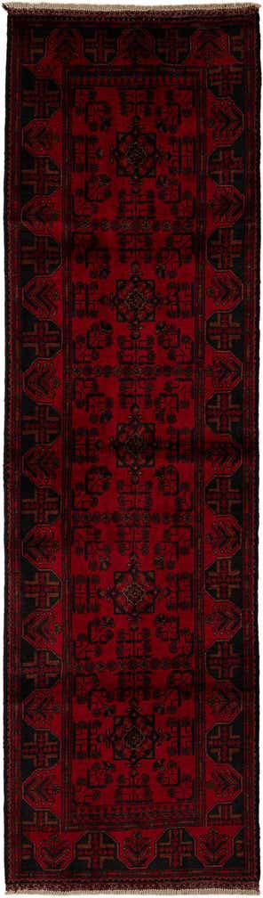 2' 10 x 9' 7 Hand Knotted Khal Mohammadi Wool Runner Rug