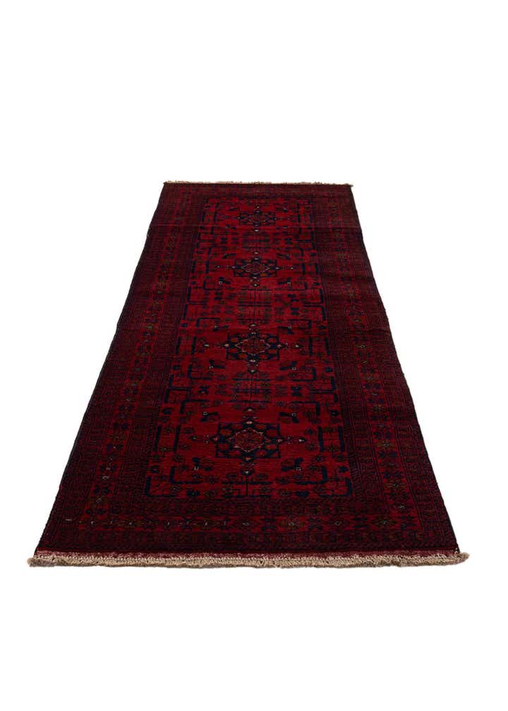 2' 9 x 9' 7 Hand Knotted Khal Mohammadi Wool Runner Rug