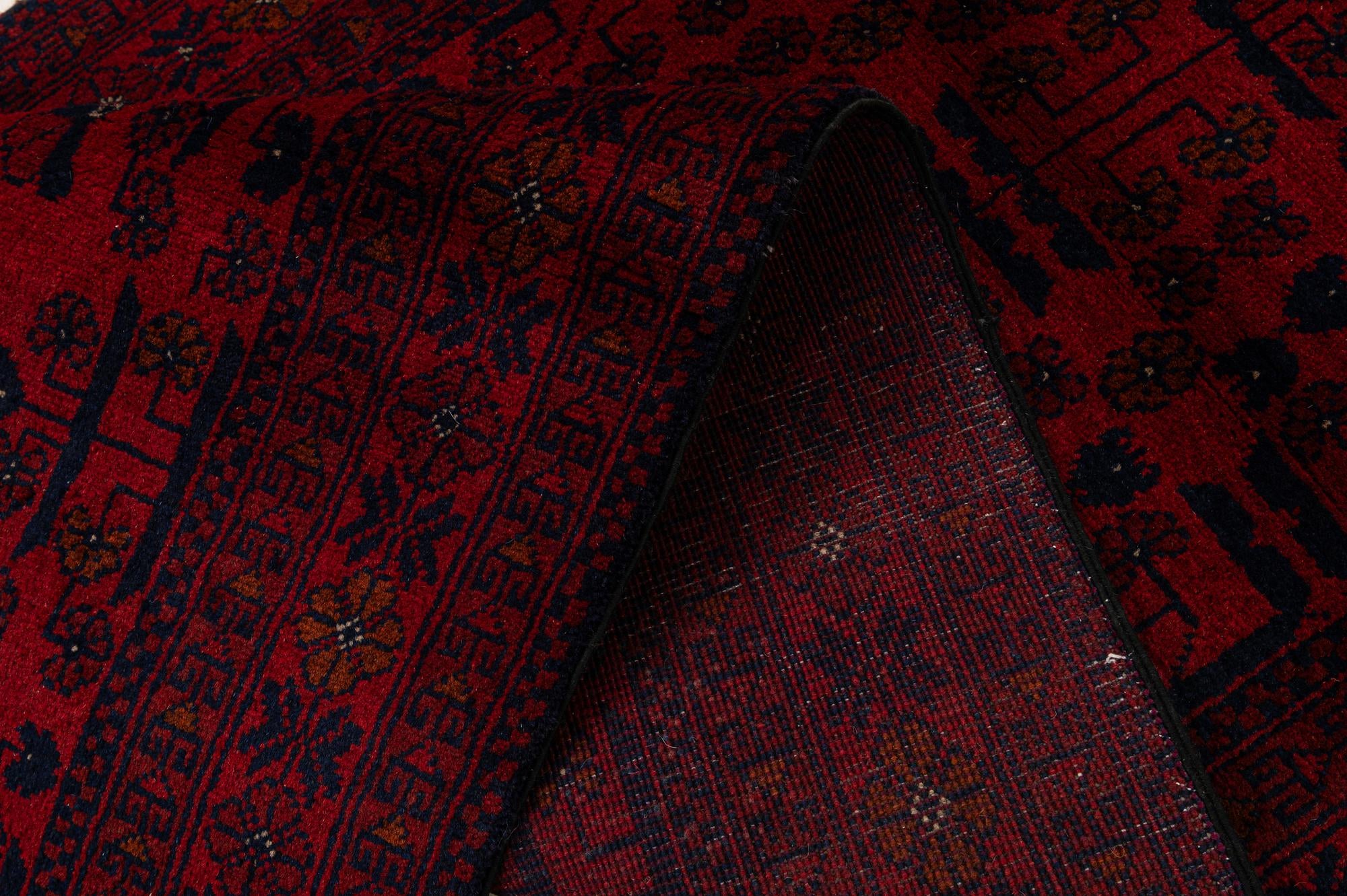 2' 9 x 9' 7 Hand Knotted Khal Mohammadi Wool Runner Rug