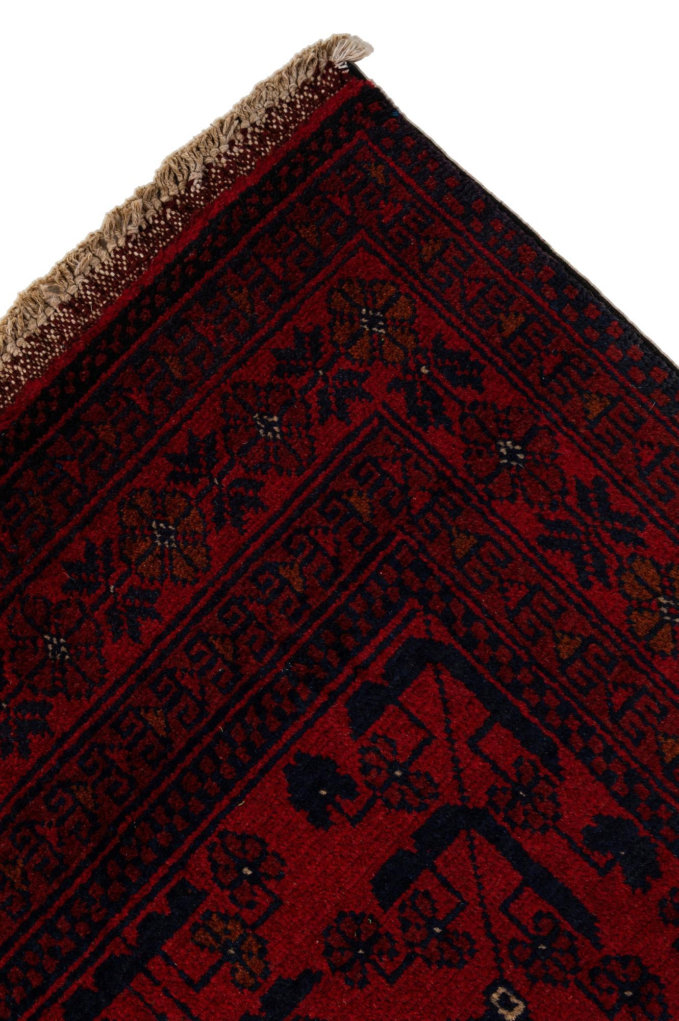 2' 9 x 9' 7 Hand Knotted Khal Mohammadi Wool Runner Rug
