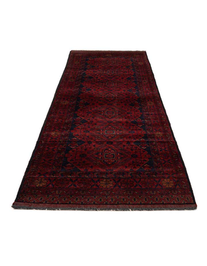 2' 9 x 9' 10 Hand Knotted Khal Mohammadi Wool Runner Rug
