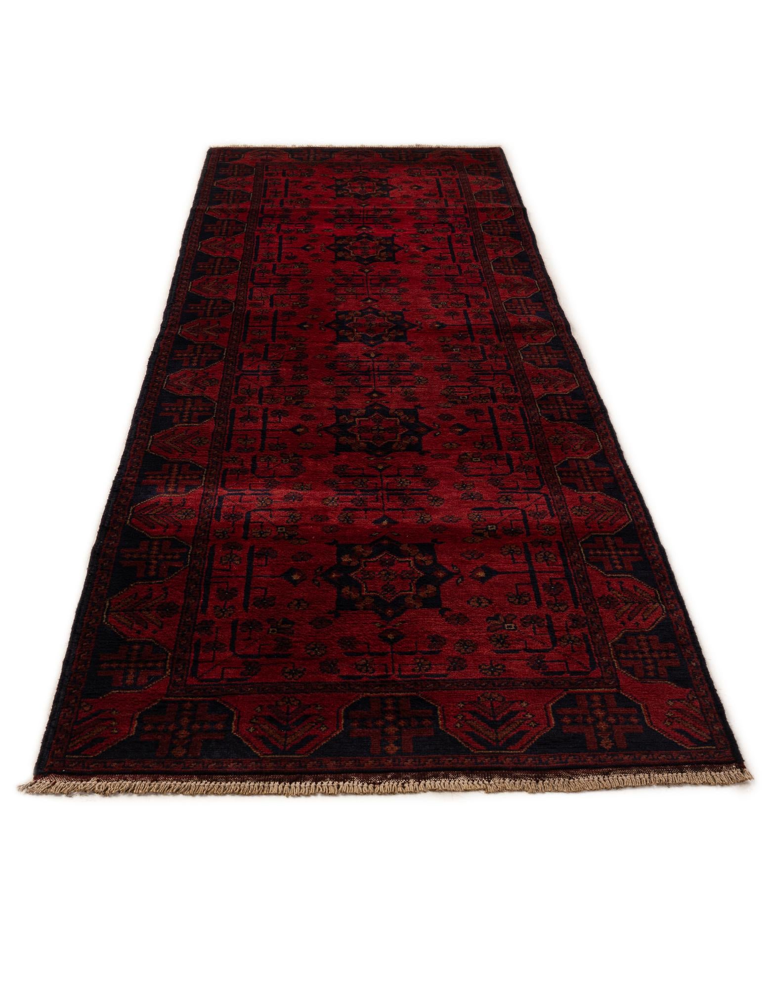 2' 10 x 9' 5 Hand Knotted Khal Mohammadi Wool Runner Rug