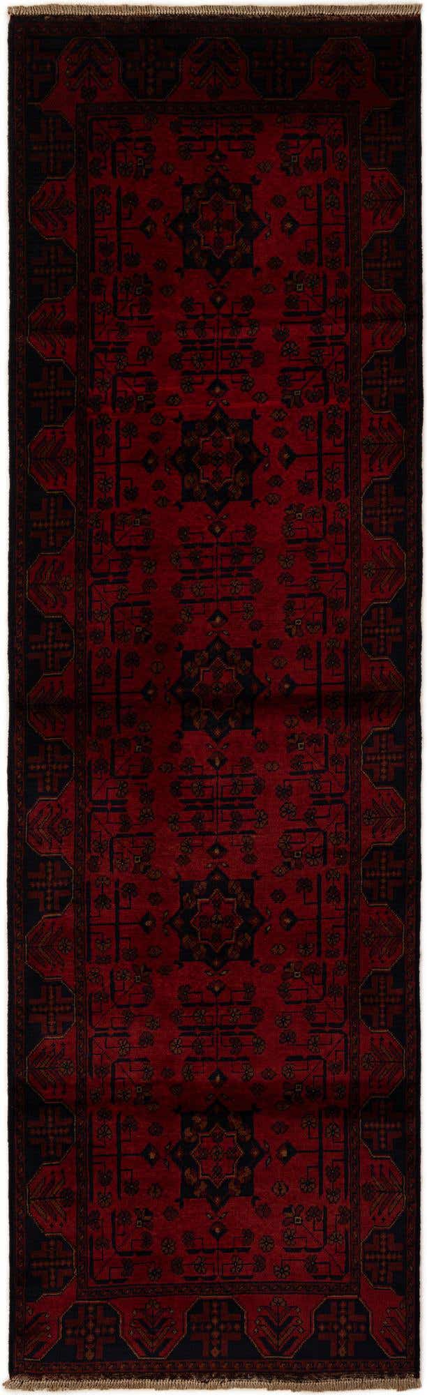 2' 10 x 9' 5 Hand Knotted Khal Mohammadi Wool Runner Rug