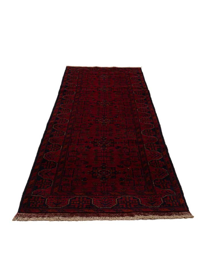 2' 8 x 9' 8 Hand Knotted Khal Mohammadi Wool Runner Rug