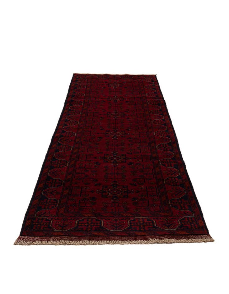 Detail image of 2' 8 x 9' 8 Hand Knotted Khal Mohammadi Wool Runner Rug