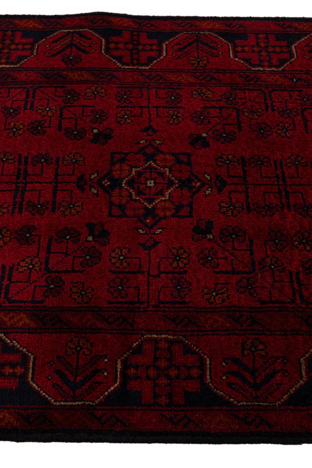Detail image of 2' 8 x 9' 8 Hand Knotted Khal Mohammadi Wool Runner Rug