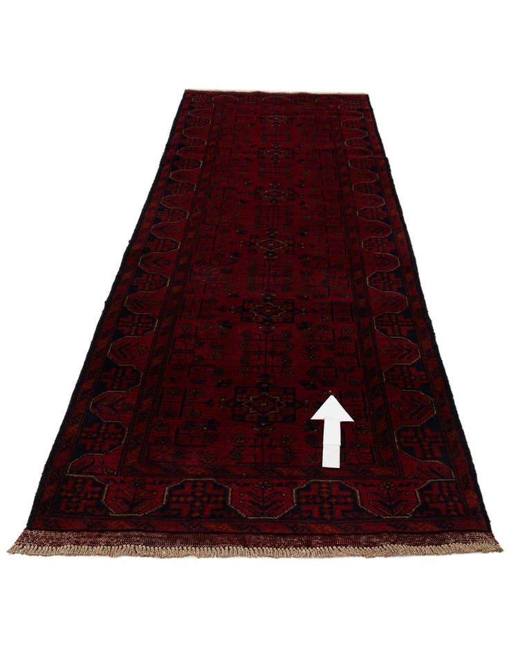 Detail image of 2' 8 x 9' 8  Hand Knotted Khal Mohammadi Wool Runner Rug