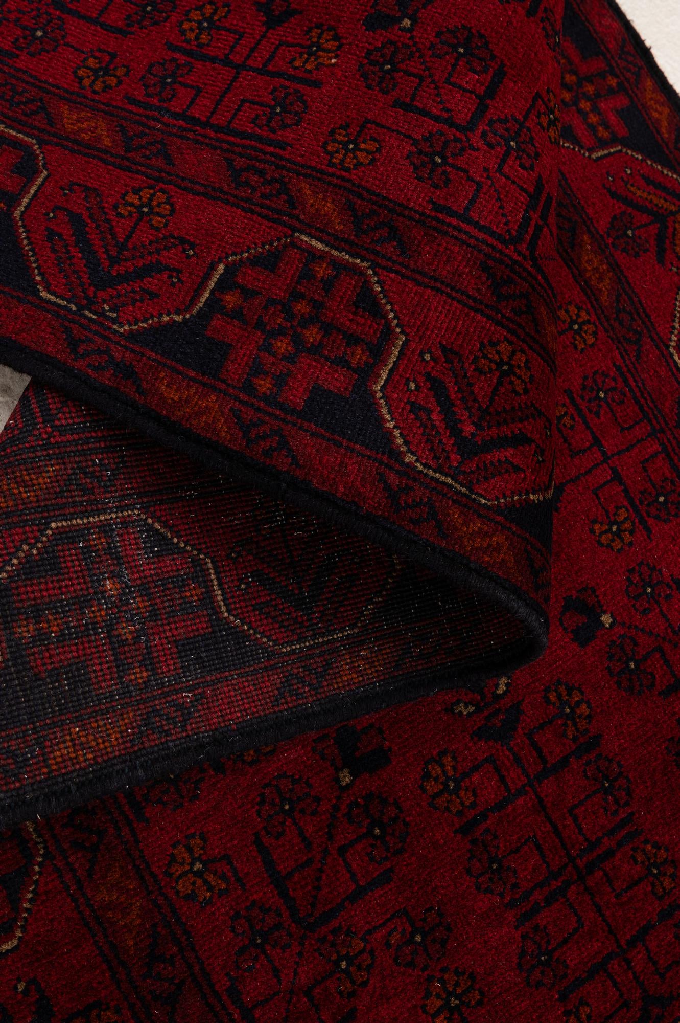 2' 8 x 9' 8 Hand Knotted Khal Mohammadi Wool Runner Rug