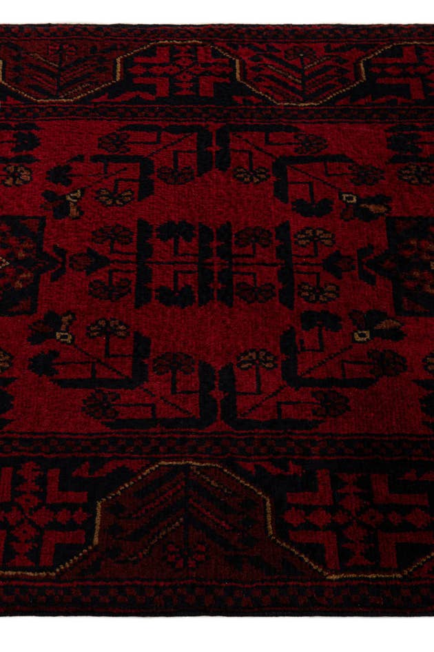 Detail image of 2' 8 x 9' 10 Hand Knotted Khal Mohammadi Wool Runner Rug