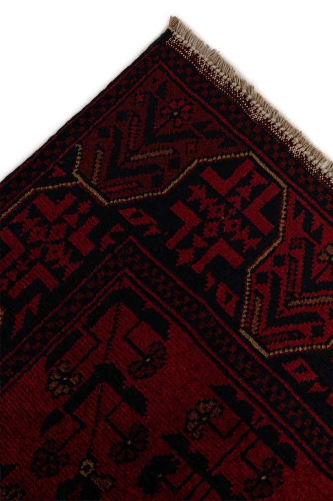 2' 8 x 9' 10 Hand Knotted Khal Mohammadi Wool Runner Rug