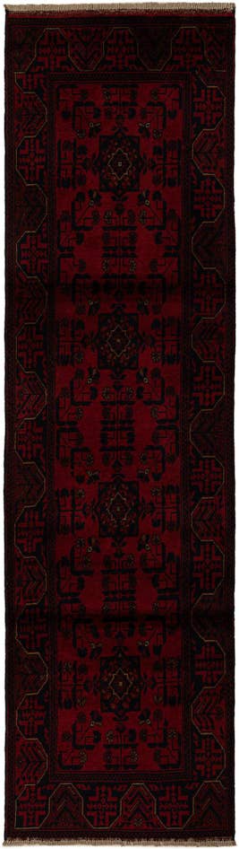 Detail image of 2' 8 x 9' 10 Hand Knotted Khal Mohammadi Wool Runner Rug