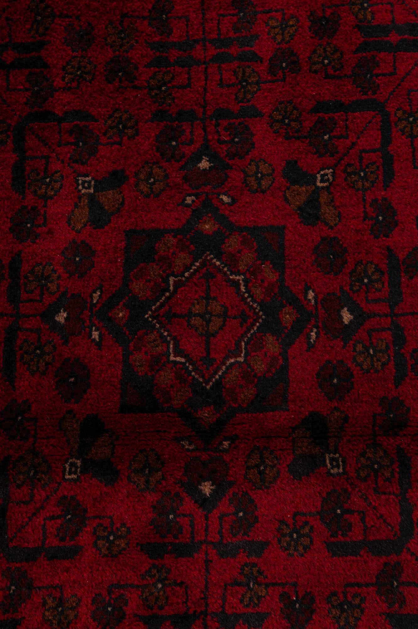 2' 9 x 9' 9 Hand Knotted Khal Mohammadi Wool Runner Rug