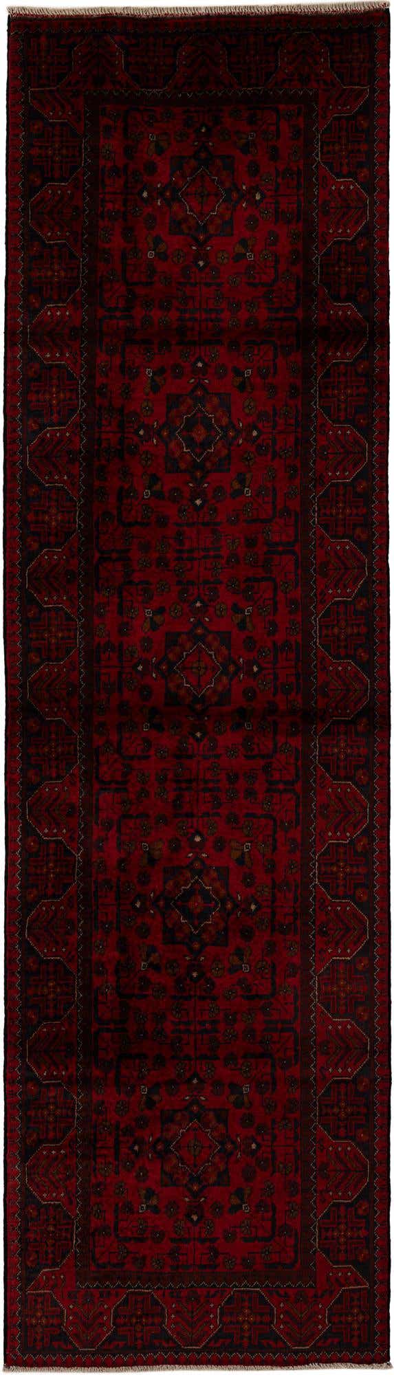 2' 9 x 9' 9 Hand Knotted Khal Mohammadi Wool Runner Rug