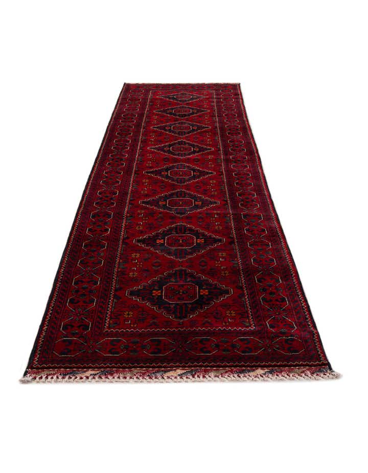 2' 9 x 12' 4 Hand Knotted Khal Mohammadi Wool Runner Rug