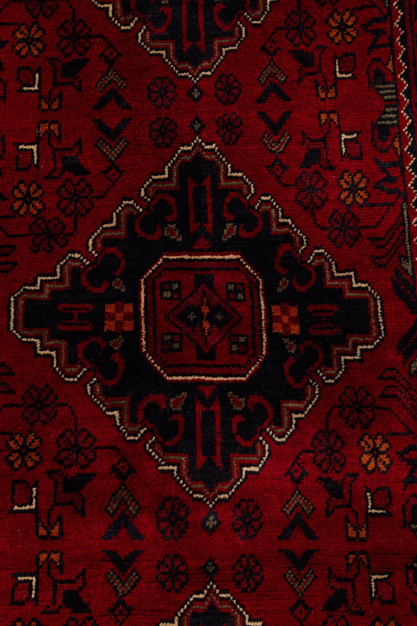 2' 9 x 12' 4 Hand Knotted Khal Mohammadi Wool Runner Rug