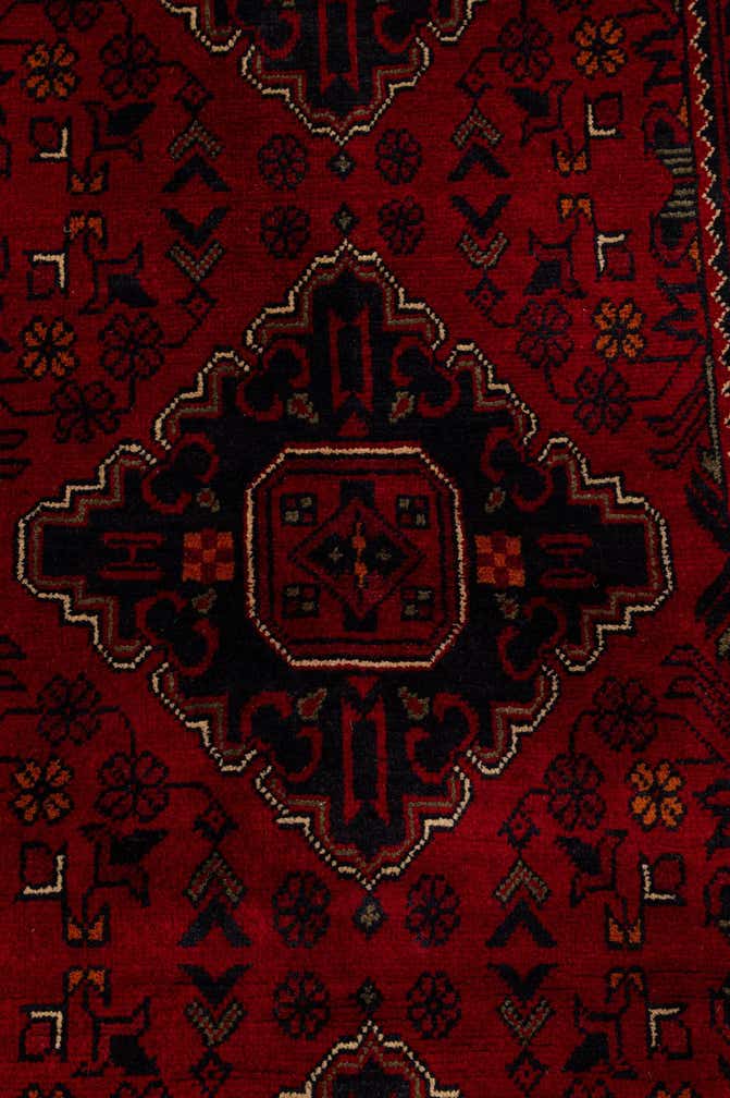 2' 9 x 12' 4 Hand Knotted Khal Mohammadi Wool Runner Rug