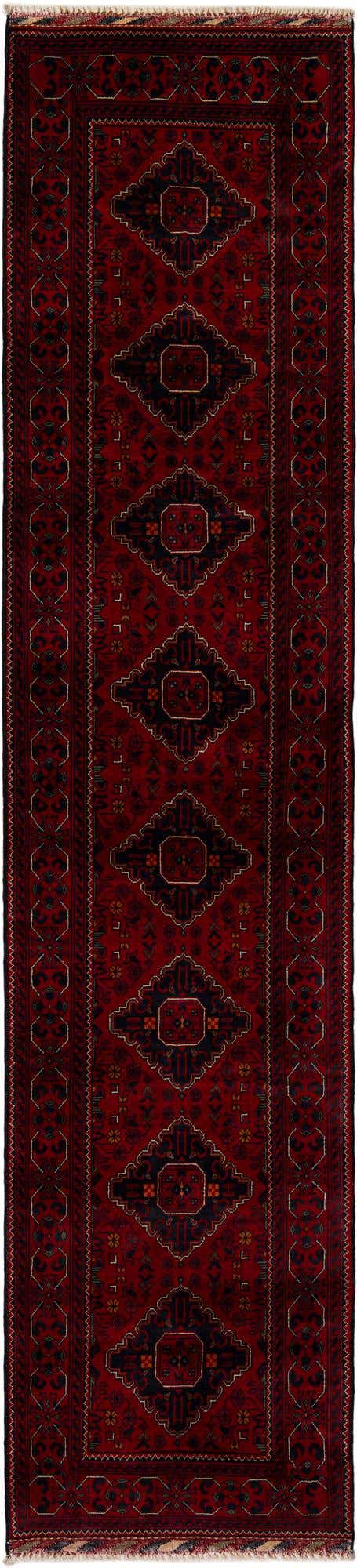 2' 9 x 12' 4 Hand Knotted Khal Mohammadi Wool Runner Rug