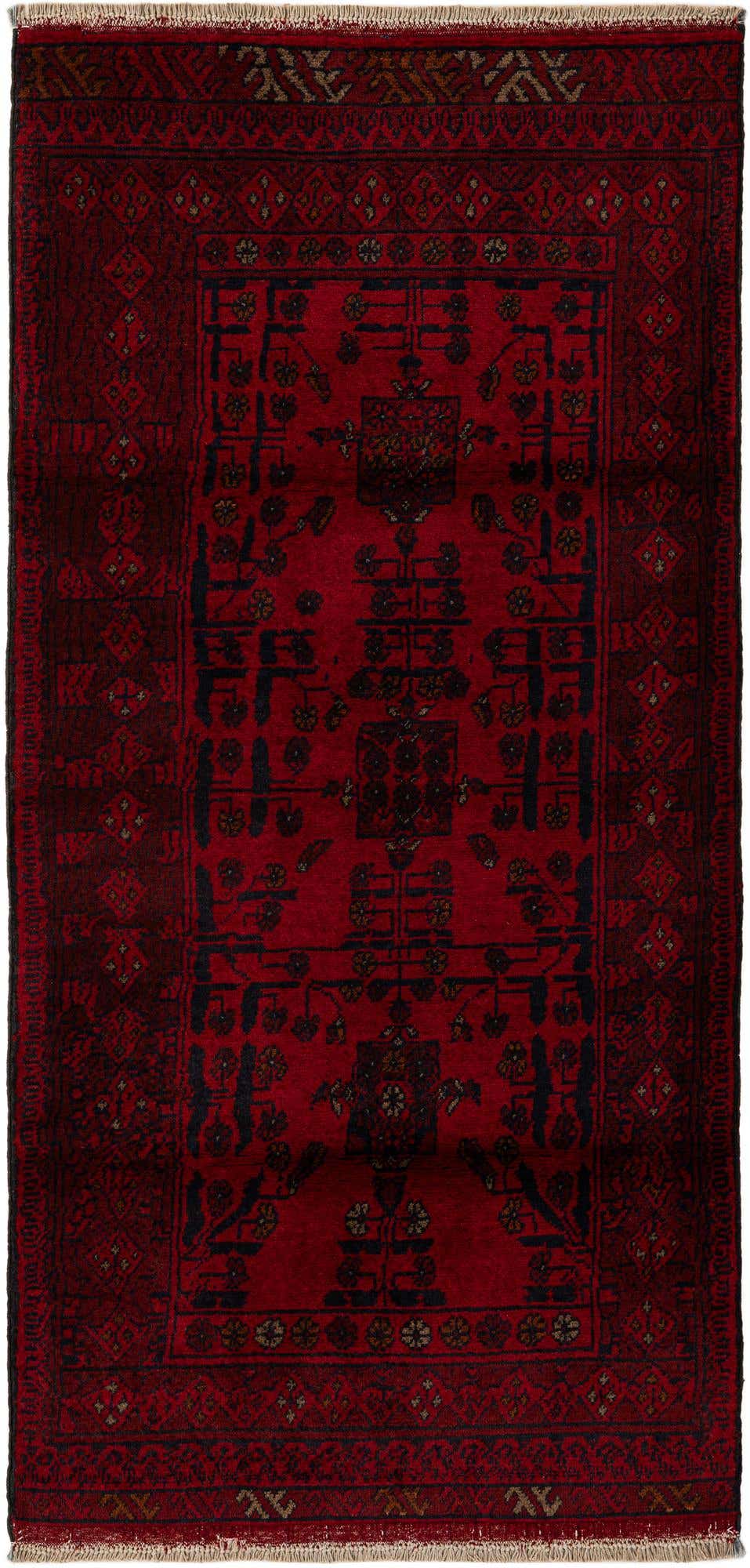 2' 10 x 5' 11 Hand Knotted Khal Mohammadi Wool Runner Rug
