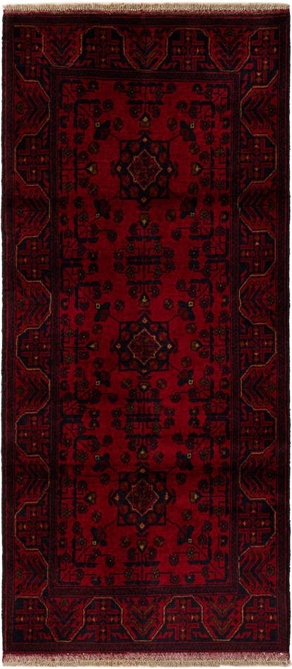 Detail image of 2' 10 x 6' 4 Hand Knotted Khal Mohammadi Wool Runner Rug