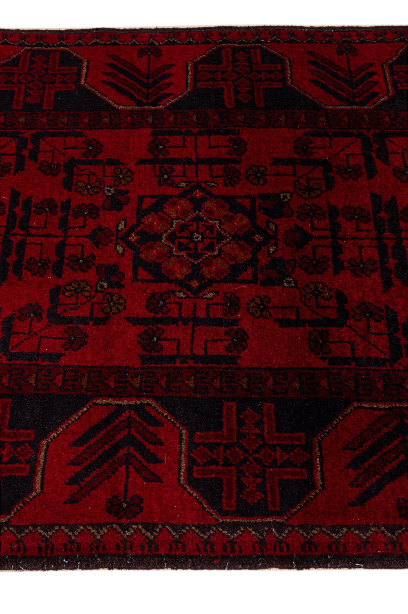 2' 10 x 6' 3 Hand Knotted Khal Mohammadi Wool Runner Rug