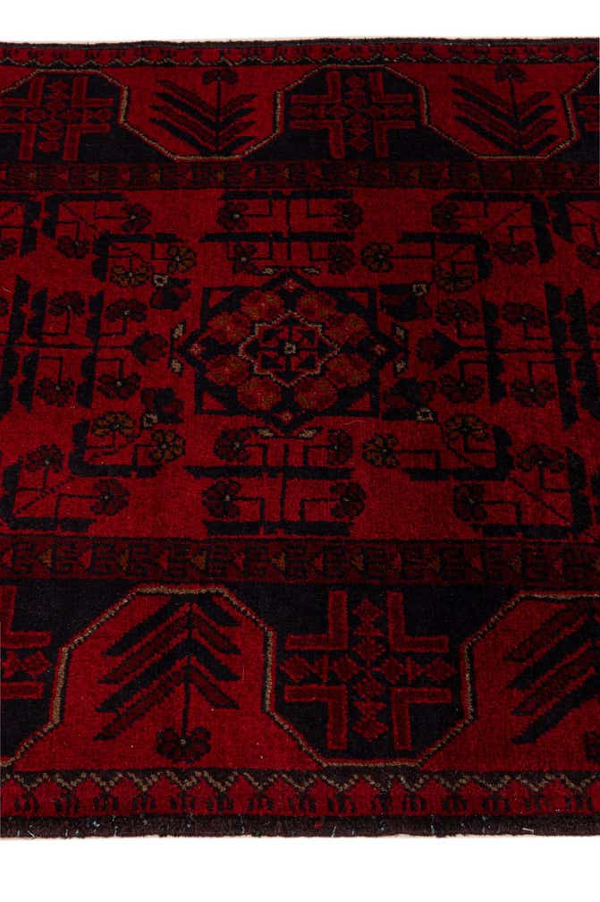 2' 10 x 6' 3 Hand Knotted Khal Mohammadi Wool Runner Rug