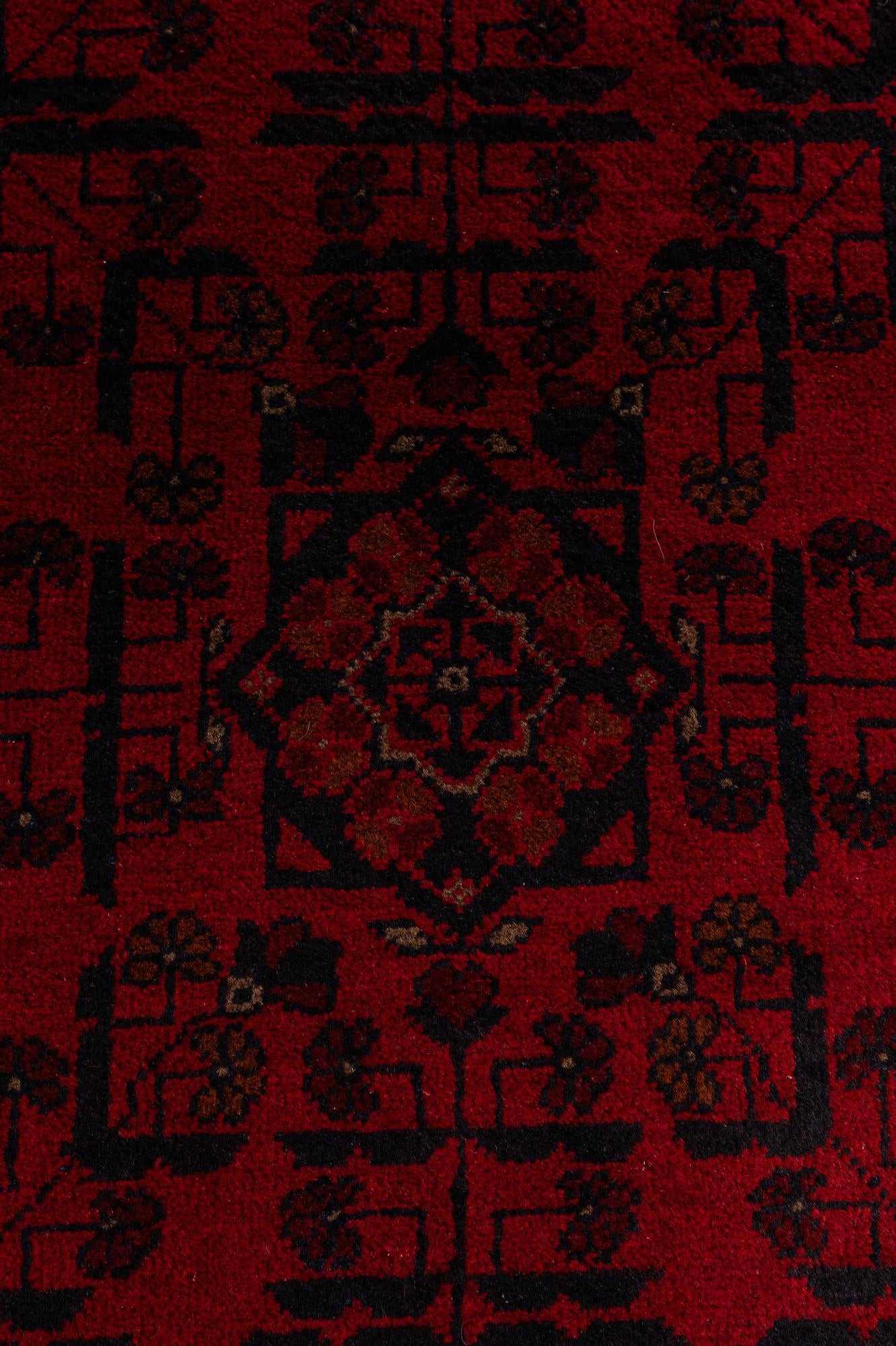 2' 10 x 6' 3 Hand Knotted Khal Mohammadi Wool Runner Rug
