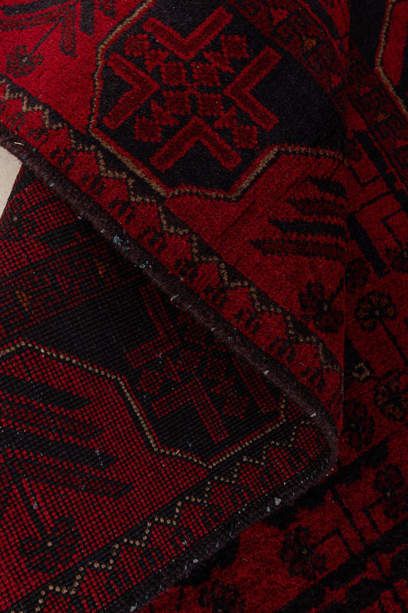 2' 10 x 6' 3 Hand Knotted Khal Mohammadi Wool Runner Rug
