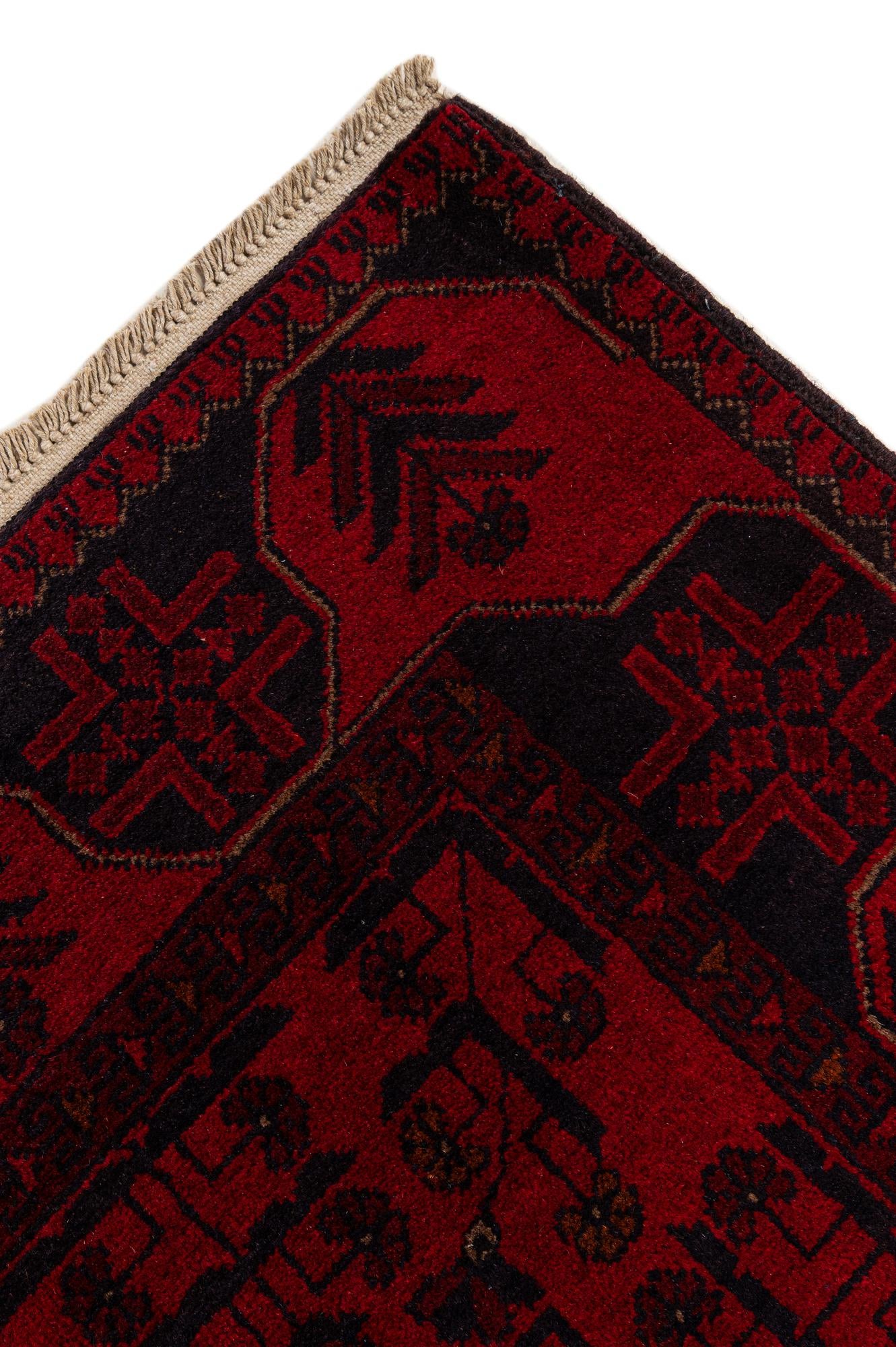 2' 10 x 6' 3 Hand Knotted Khal Mohammadi Wool Runner Rug
