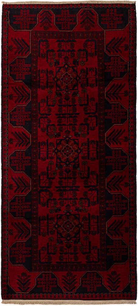 2' 10 x 6' 3 Hand Knotted Khal Mohammadi Wool Runner Rug