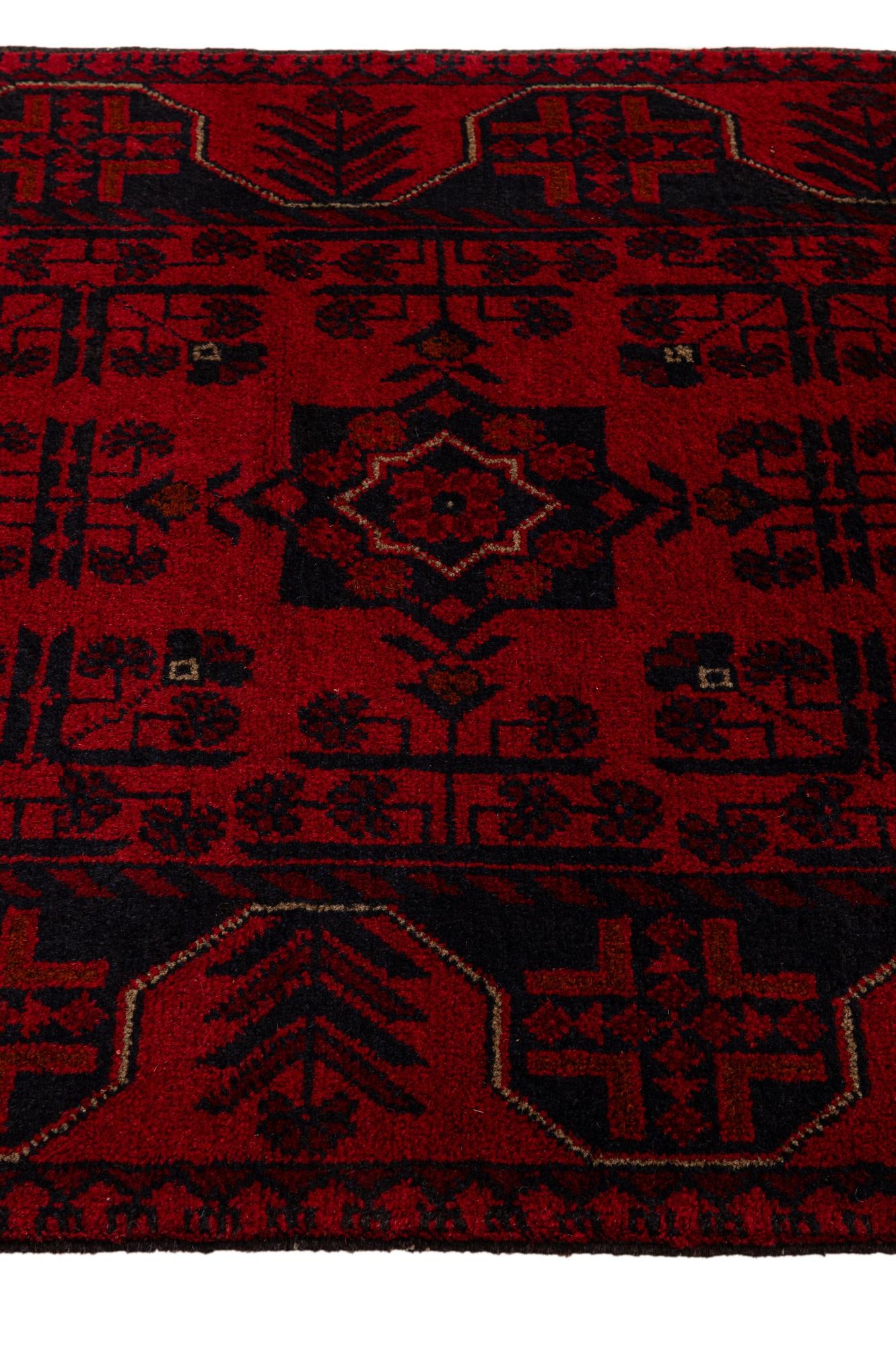 2' 8 x 6' 5 Hand Knotted Khal Mohammadi Wool Runner Rug