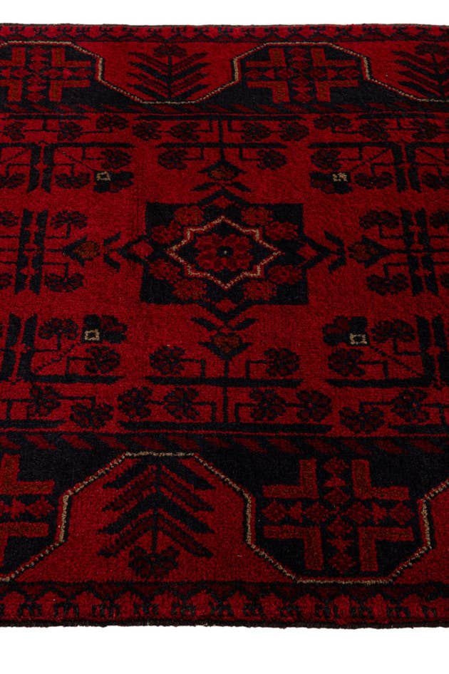 Detail image of 2' 8 x 6' 5 Hand Knotted Khal Mohammadi Wool Runner Rug