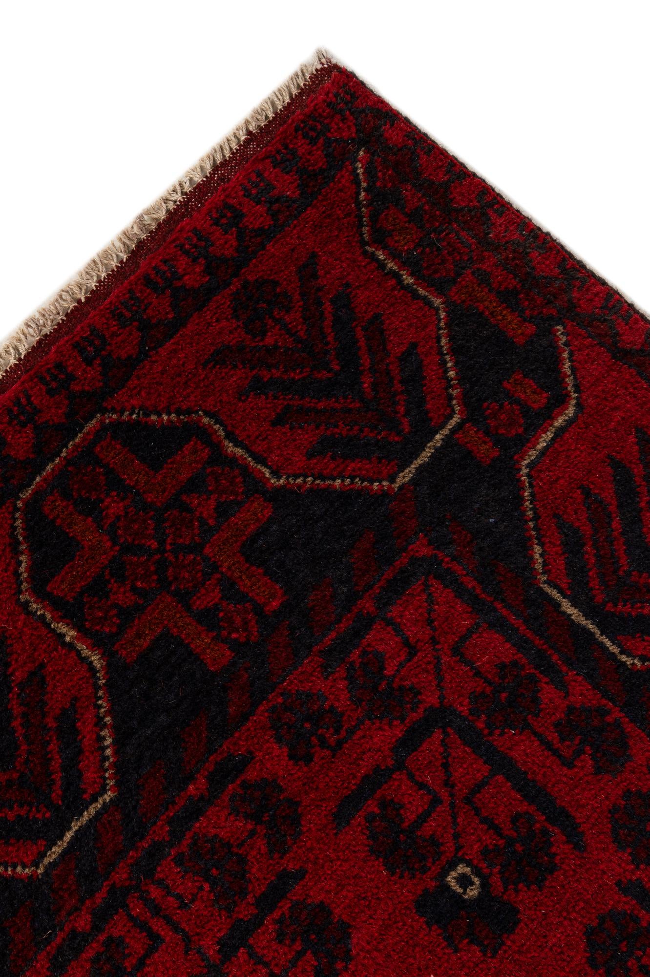 2' 8 x 6' 5 Hand Knotted Khal Mohammadi Wool Runner Rug