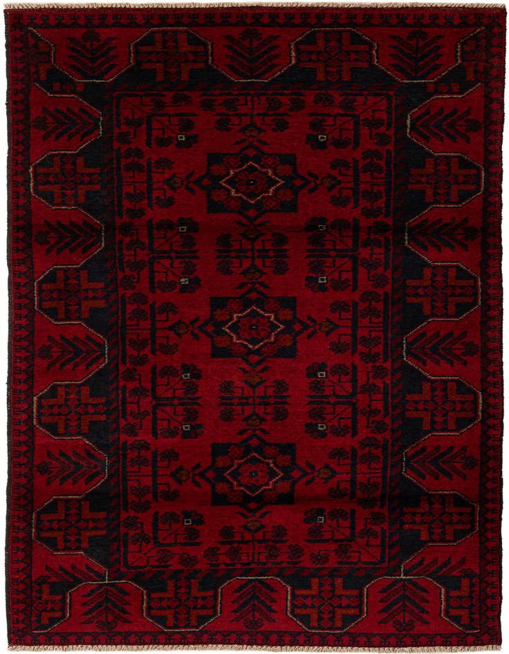 Detail image of 2' 8 x 6' 5 Hand Knotted Khal Mohammadi Wool Runner Rug