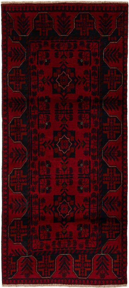 Detail image of 2' 8 x 6' 5 Hand Knotted Khal Mohammadi Wool Runner Rug