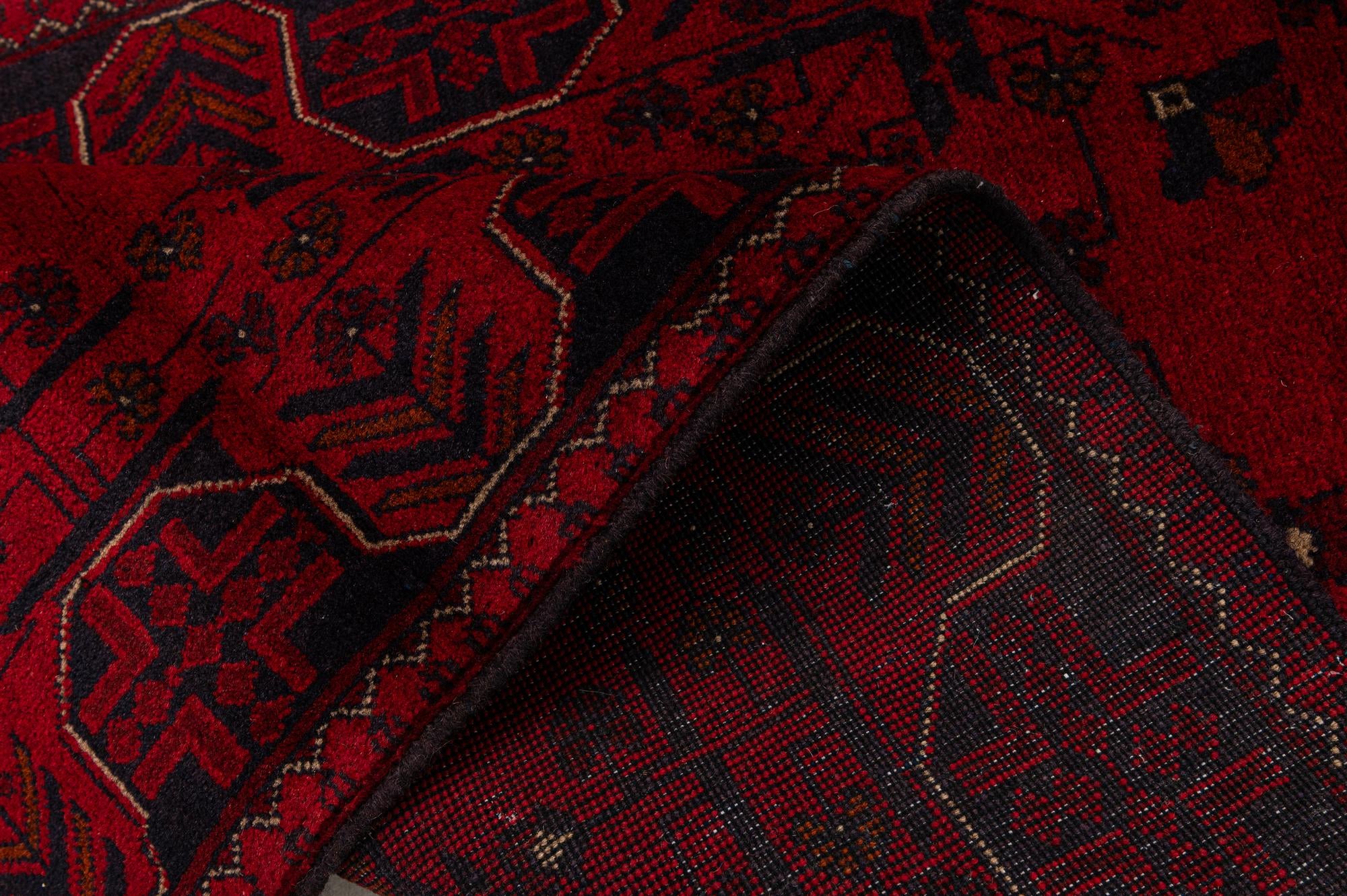 2' 10 x 6' 5 Hand Knotted Khal Mohammadi Wool Runner Rug