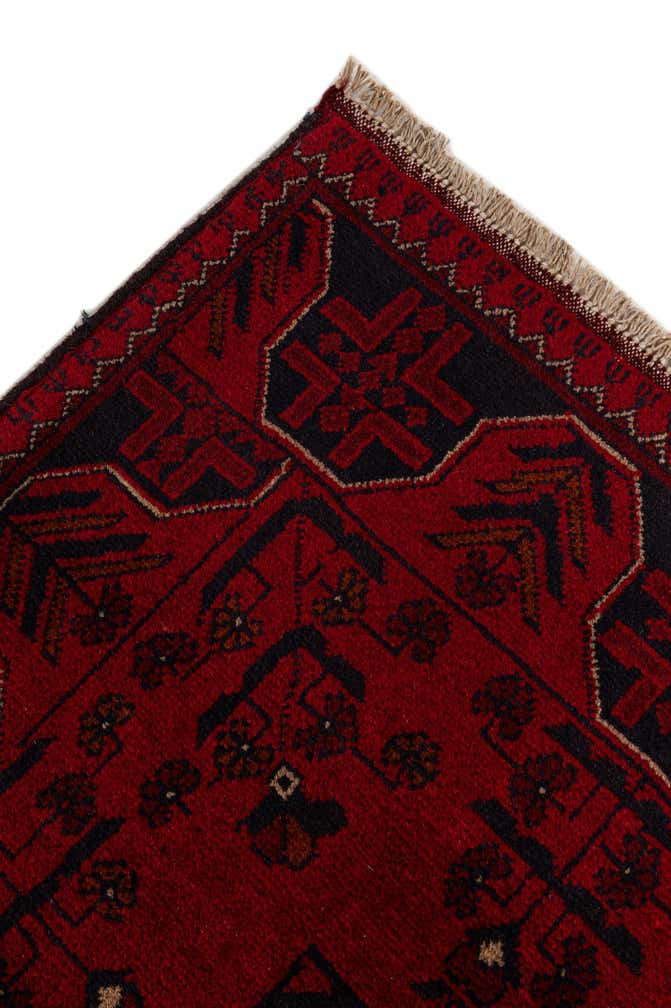 2' 10 x 6' 5 Hand Knotted Khal Mohammadi Wool Runner Rug