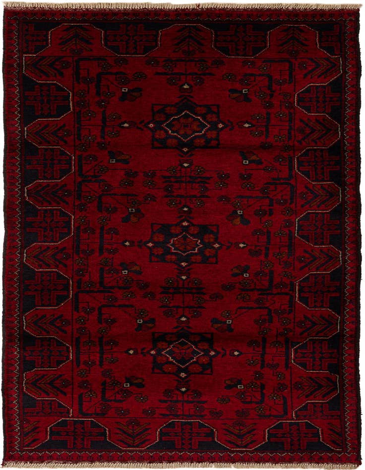Detail image of 2' 10 x 6' 5 Hand Knotted Khal Mohammadi Wool Runner Rug