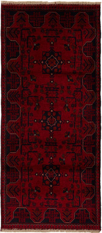 Detail image of 2' 10 x 6' 5 Hand Knotted Khal Mohammadi Wool Runner Rug
