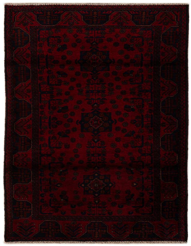 Detail image of 2' 10 x 6' 2 Hand Knotted Khal Mohammadi Wool Runner Rug