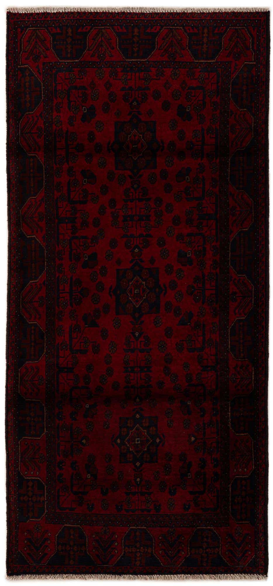 2' 10 x 6' 2 Hand Knotted Khal Mohammadi Wool Runner Rug