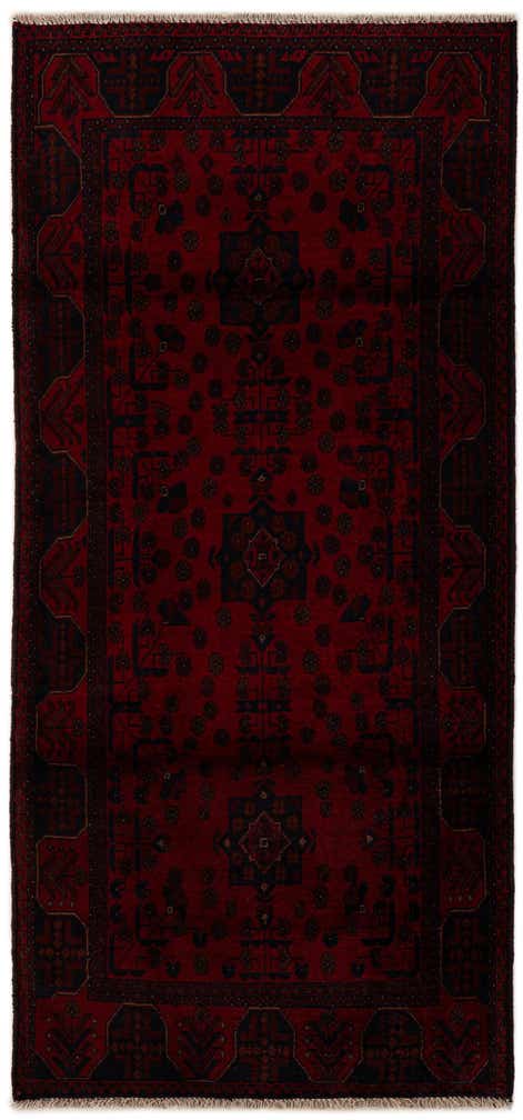 2' 10 x 6' 2 Hand Knotted Khal Mohammadi Wool Runner Rug