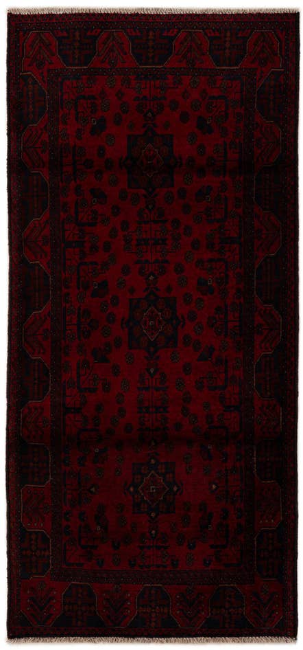 Detail image of 2' 10 x 6' 2 Hand Knotted Khal Mohammadi Wool Runner Rug