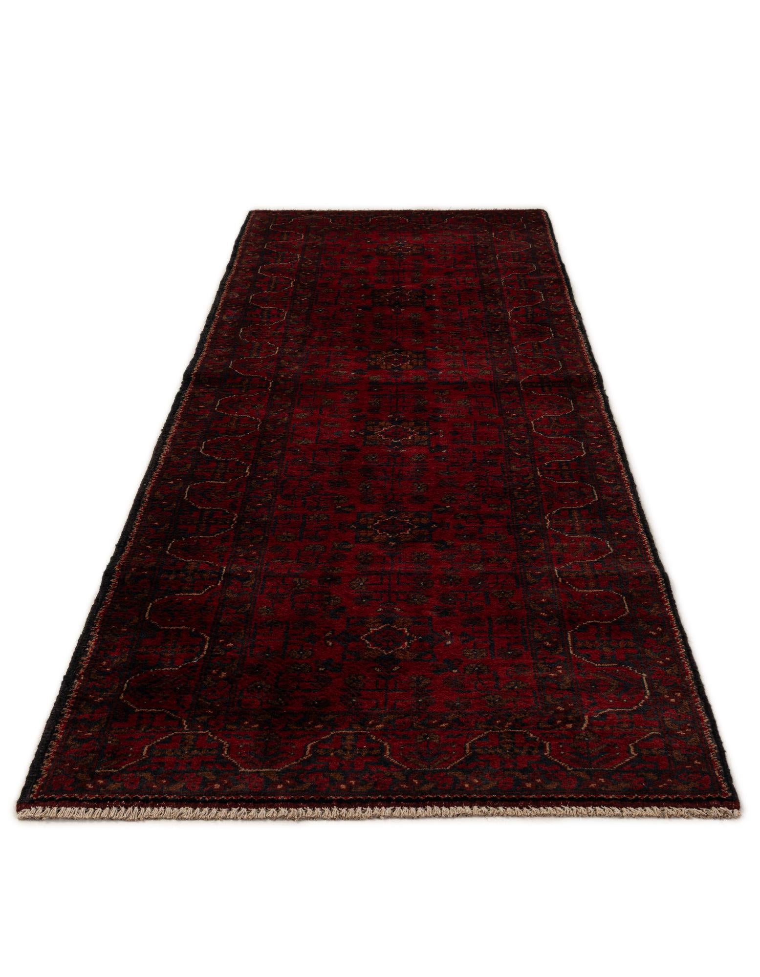2' 11 x 9' 6 Hand Knotted Khal Mohammadi Wool Runner Rug