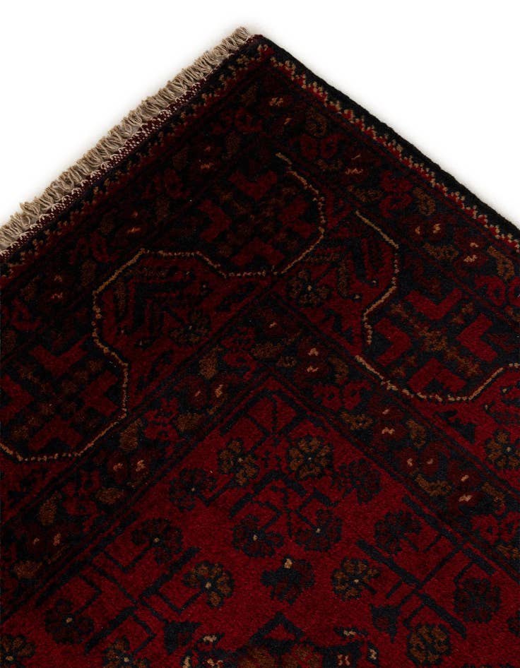 Detail image of 2' 11 x 9' 6  Hand Knotted Khal Mohammadi Wool Runner Rug