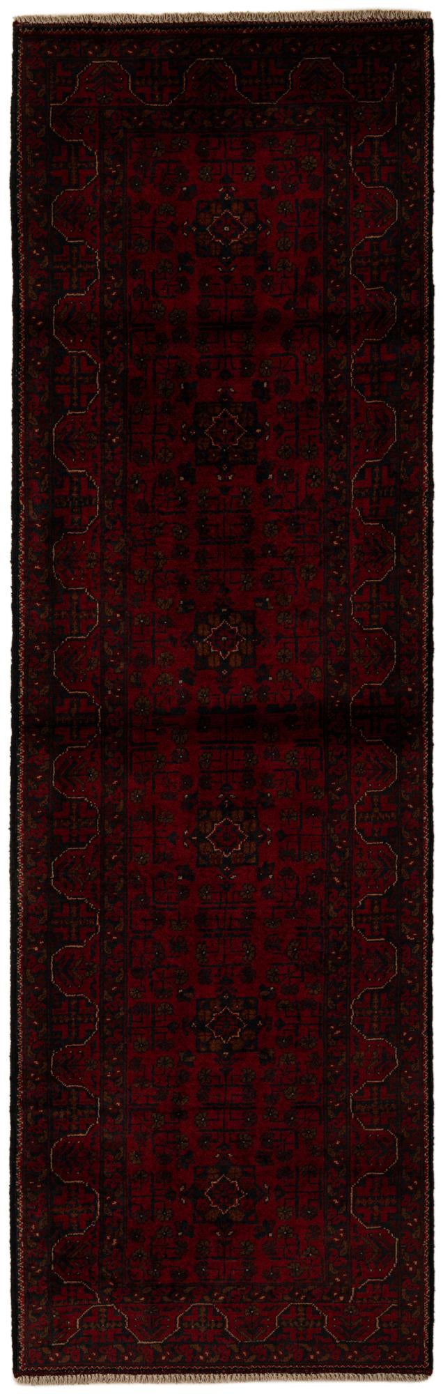 2' 11 x 9' 6 Hand Knotted Khal Mohammadi Wool Runner Rug