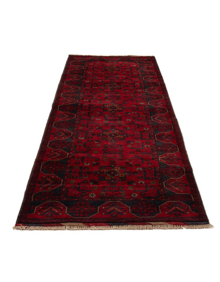 Detail image of 2' 11 x 9' 8 Hand Knotted Khal Mohammadi Wool Runner Rug
