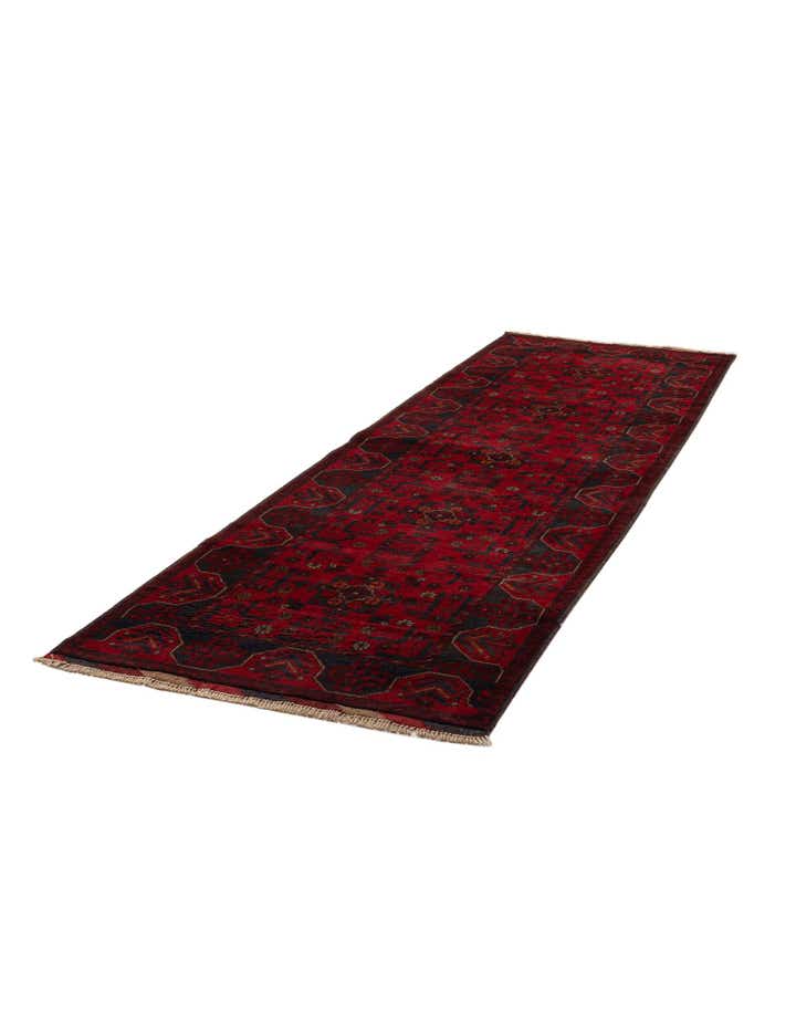 2' 11 x 9' 8 Hand Knotted Khal Mohammadi Wool Runner Rug