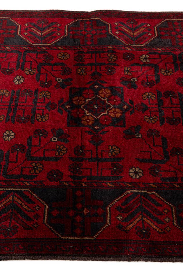 Detail image of 2' 11 x 9' 8 Hand Knotted Khal Mohammadi Wool Runner Rug