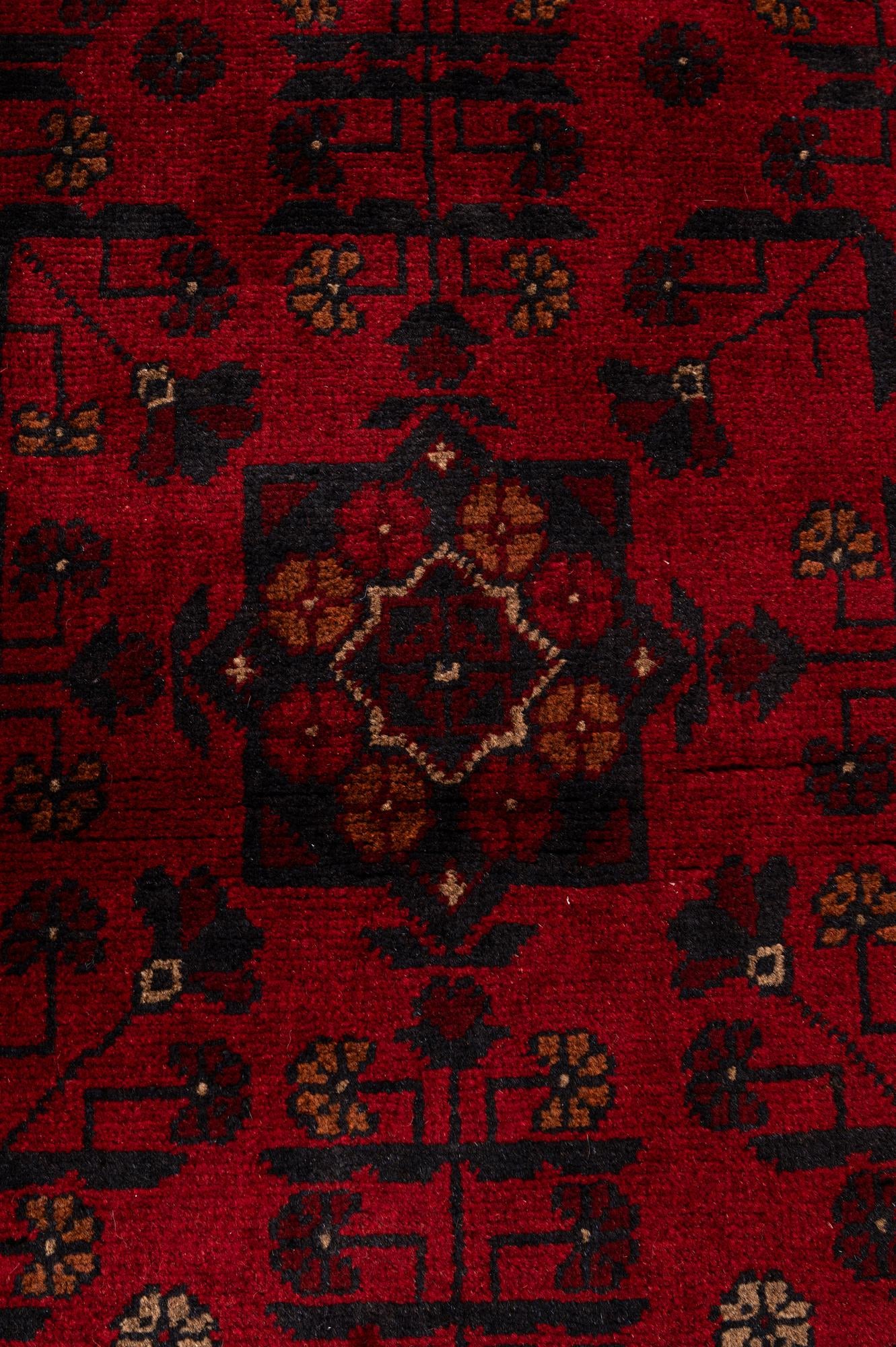 2' 11 x 9' 8 Hand Knotted Khal Mohammadi Wool Runner Rug
