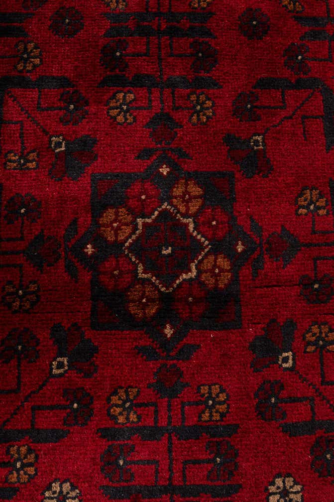 2' 11 x 9' 8 Hand Knotted Khal Mohammadi Wool Runner Rug